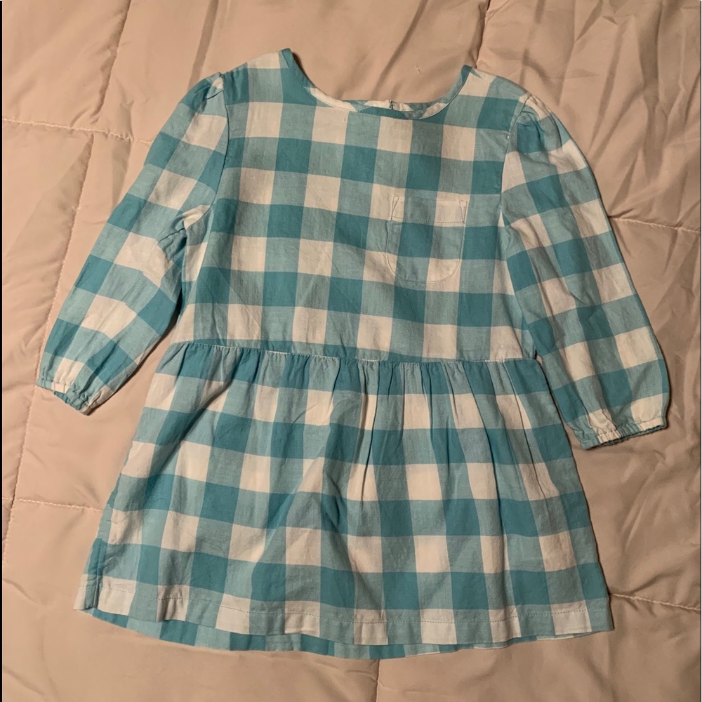 NWT Girls plaid peplum top, zipper back